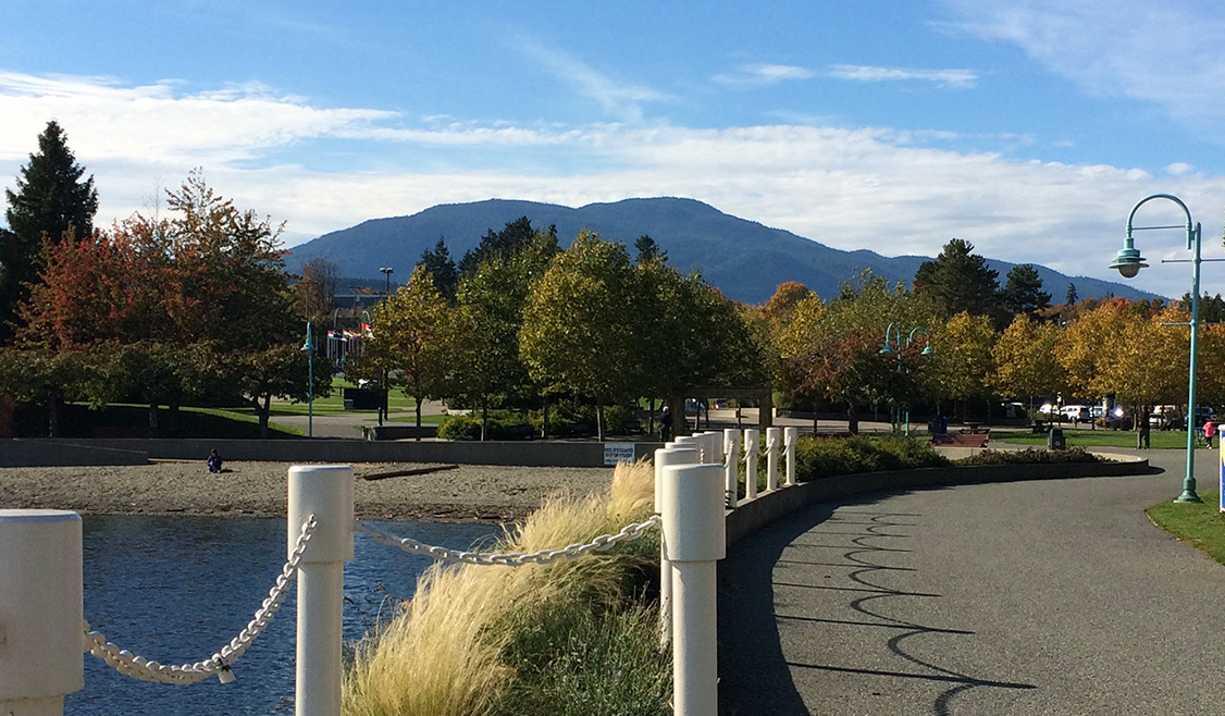A look at Mount Benson from Maffeo Sutton Park