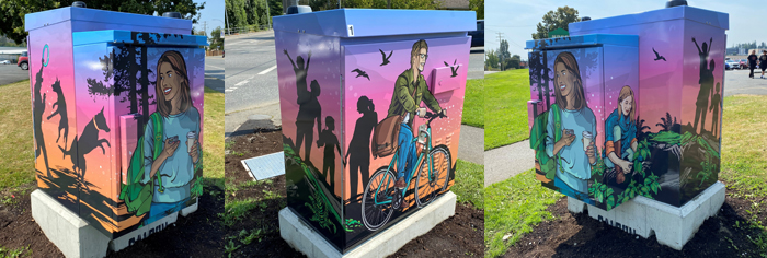 Kiosk with design by Patrick Belanger