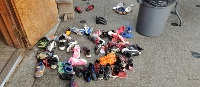 Rugby Hornets a pile of shoes and cleats