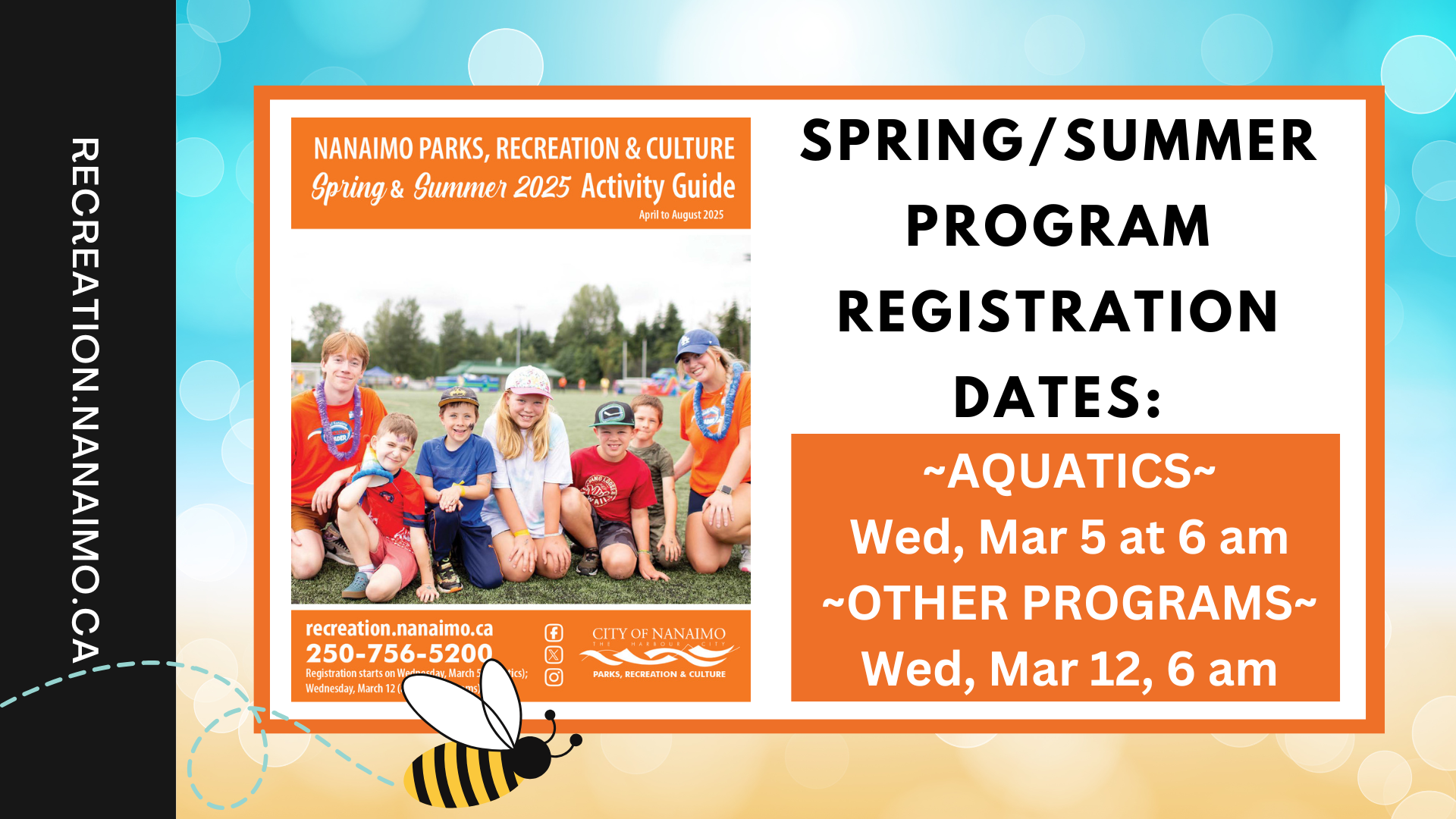 Spring and Summer Registration Date Banner