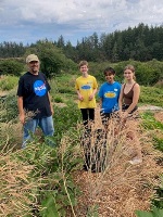 Youth leaders learning about nature