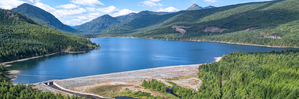 Panoramic Mountain Reservoir and Dam